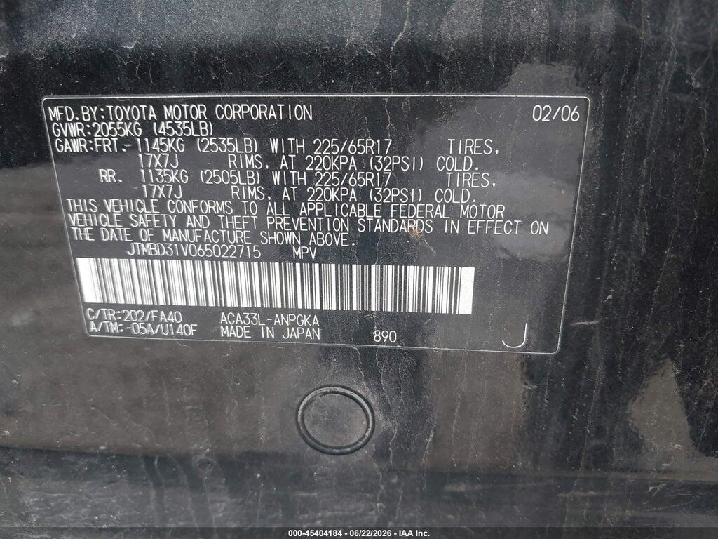 JTMBD31V065022715 2006 TOYOTA RAV4 photo no. 9
