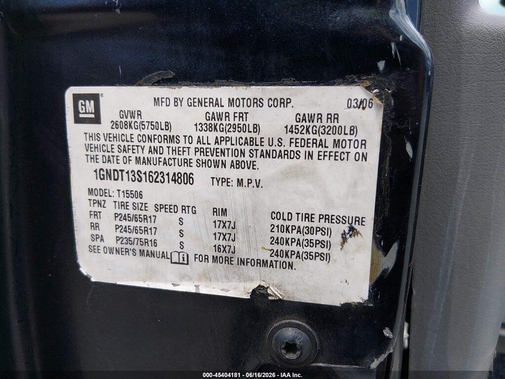 1GNDS13S762265405 2006 CHEVROLET TRAILBLAZER photo no. 9