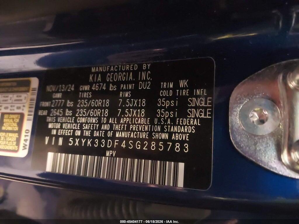 5XYK33DF4SG285783 2025 KIA SPORTAGE photo no. 9