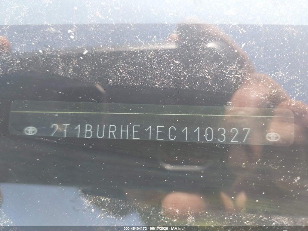 2T1BURHE1EC110327 2014 TOYOTA COROLLA photo no. 9