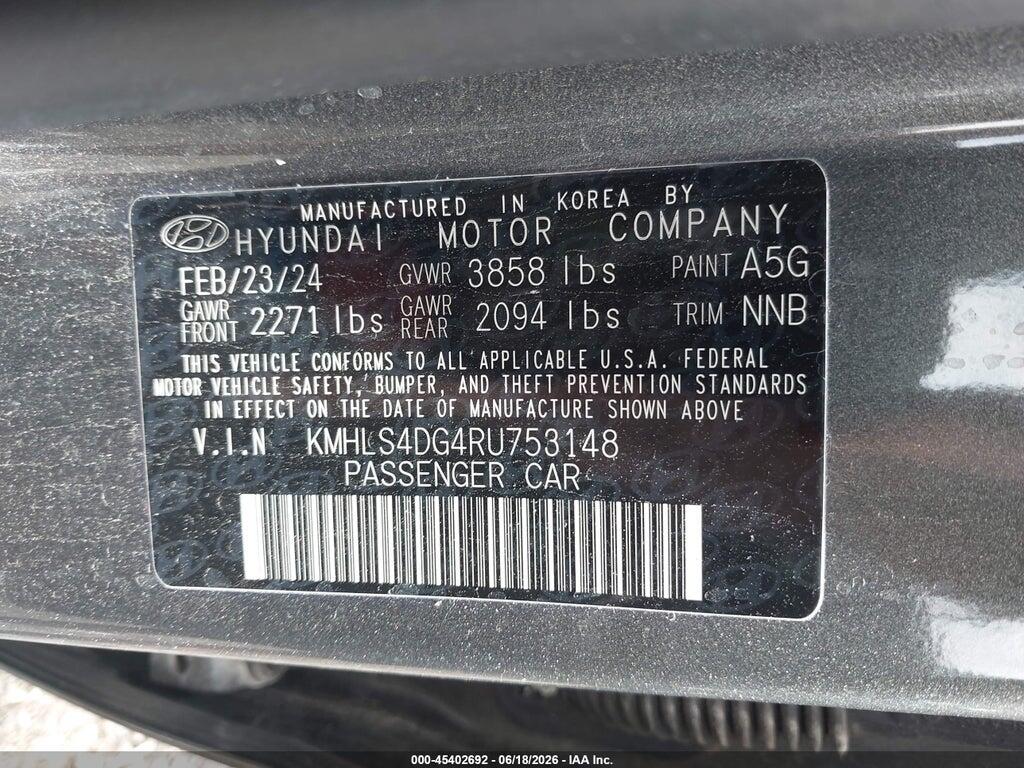 KMHLS4DG4RU753148 2024 HYUNDAI ELANTRA photo no. 9