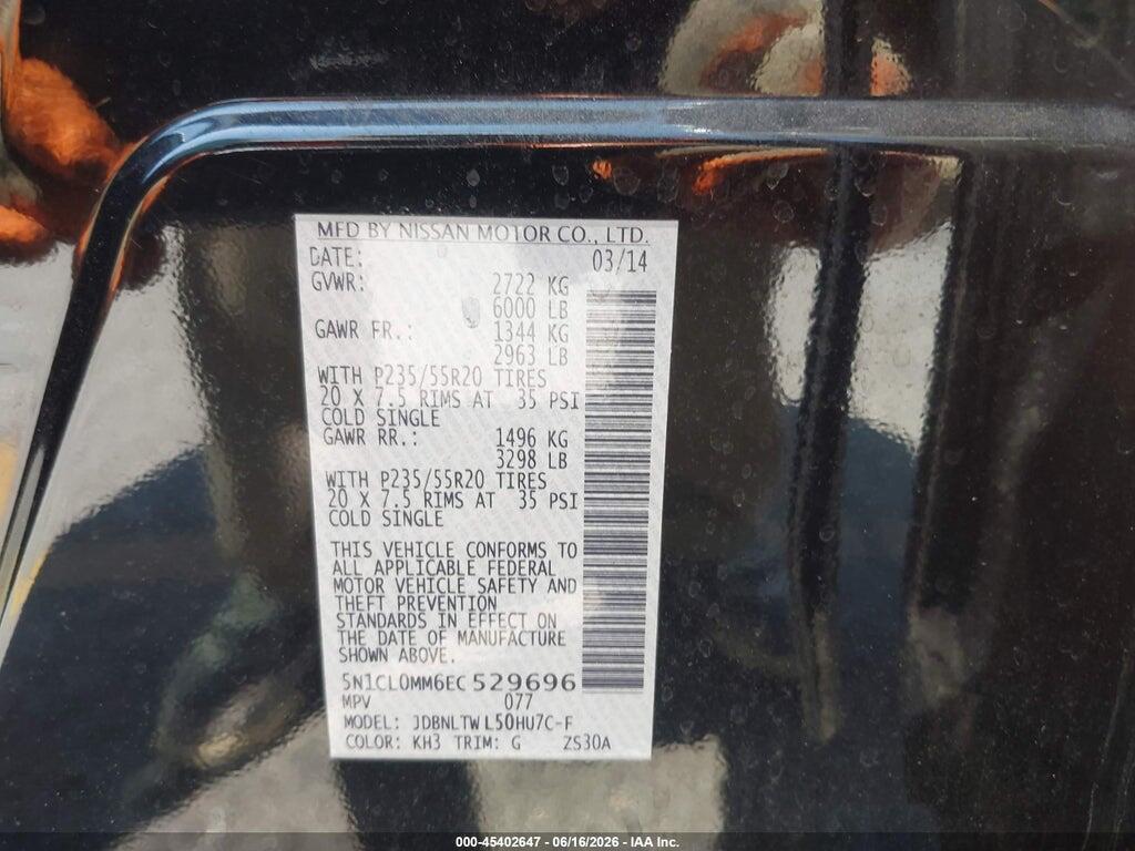 5N1CL0MM6EC529696 2014 INFINITI QX60 HYBRID photo no. 9