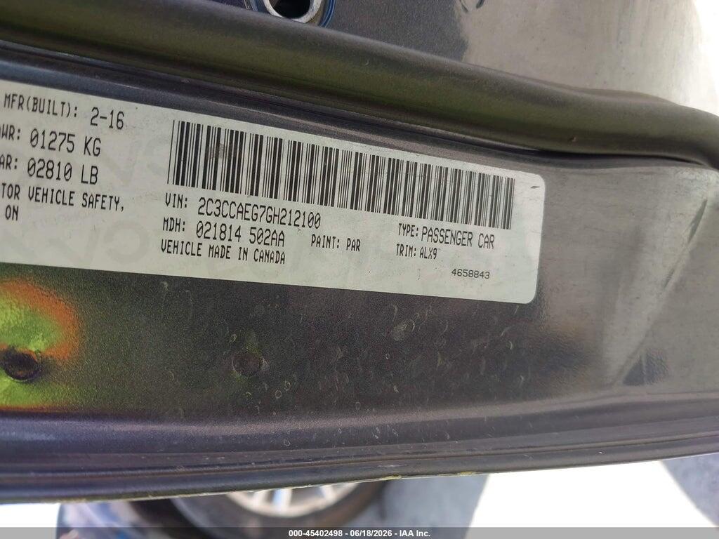 2C3CCAEG7GH212100 2016 CHRYSLER 300C photo no. 9