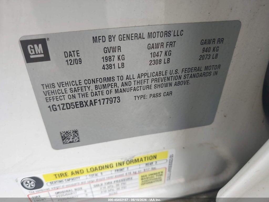 1G1ZD5EBXAF177973 2010 CHEVROLET MALIBU photo no. 9