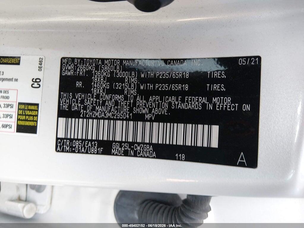 2T2HZMDA3MC295041 2021 LEXUS RX 350 photo no. 9