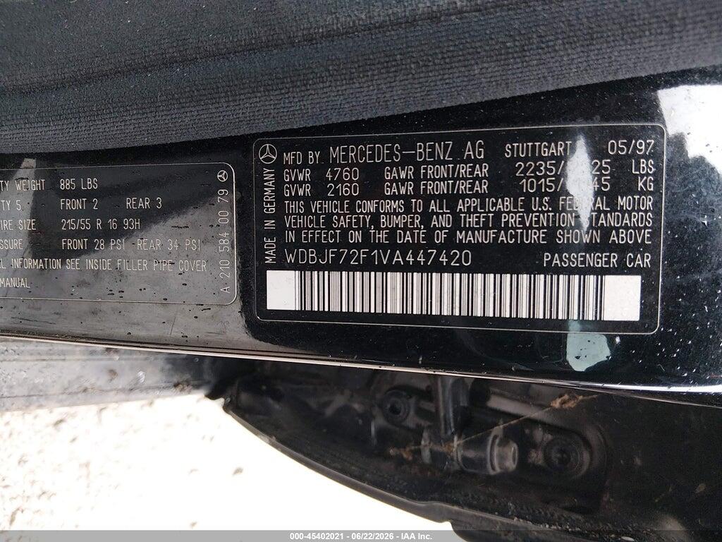 WDBJF72F1VA447420 1997 MERCEDES-BENZ E 420 photo no. 9