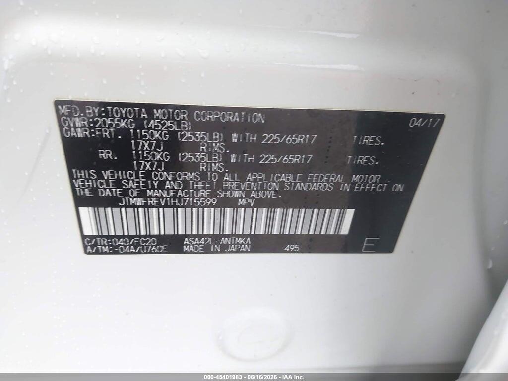 JTMWFREV1HJ715599 2017 TOYOTA RAV4 photo no. 9