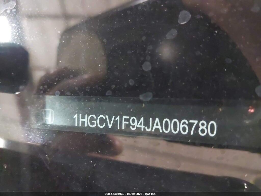1HGCV1F94JA006780 2018 HONDA ACCORD photo no. 9