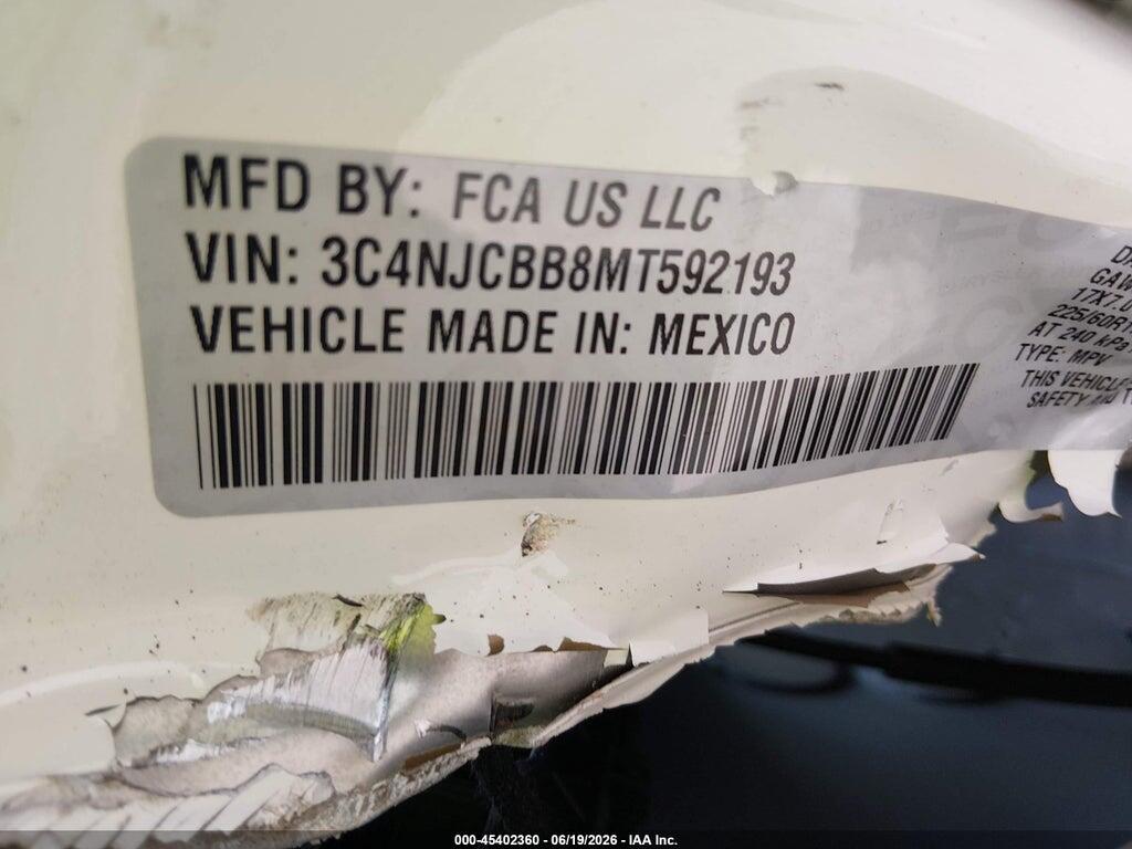3C4NJCBB8MT592193 2021 JEEP COMPASS photo no. 9