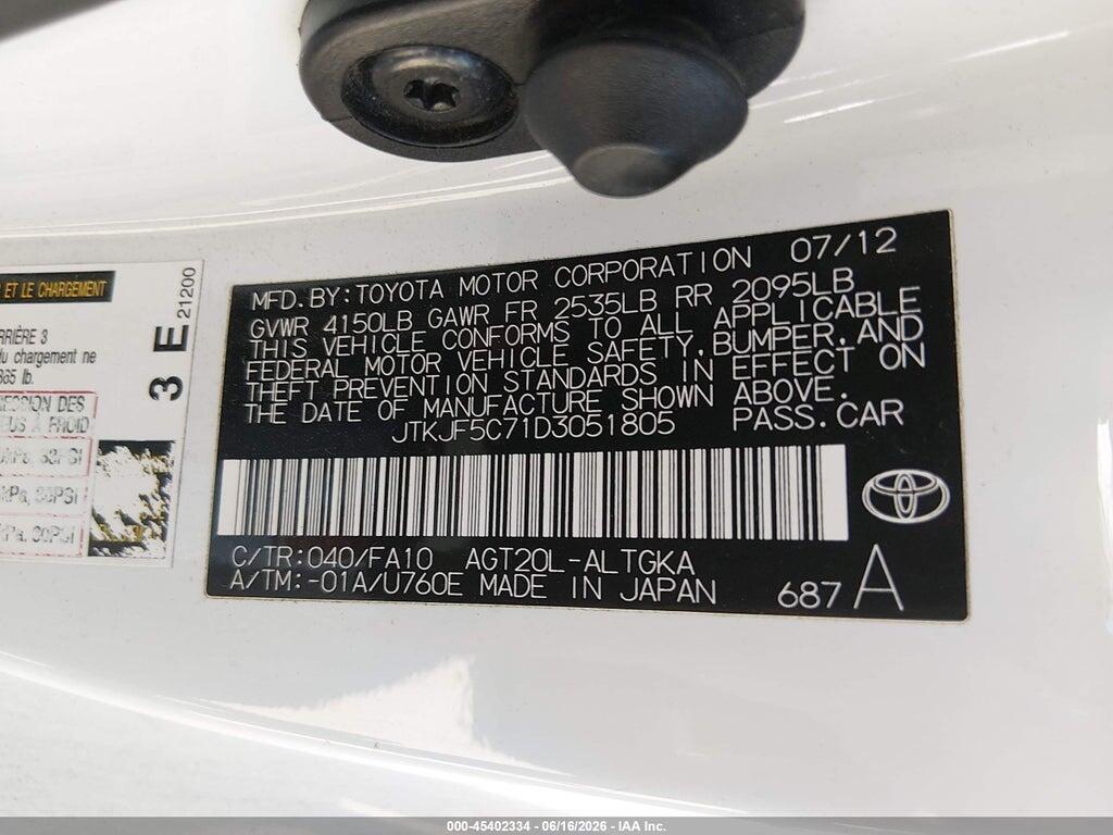 JTKJF5C71D3051805 2013 SCION TC photo no. 9