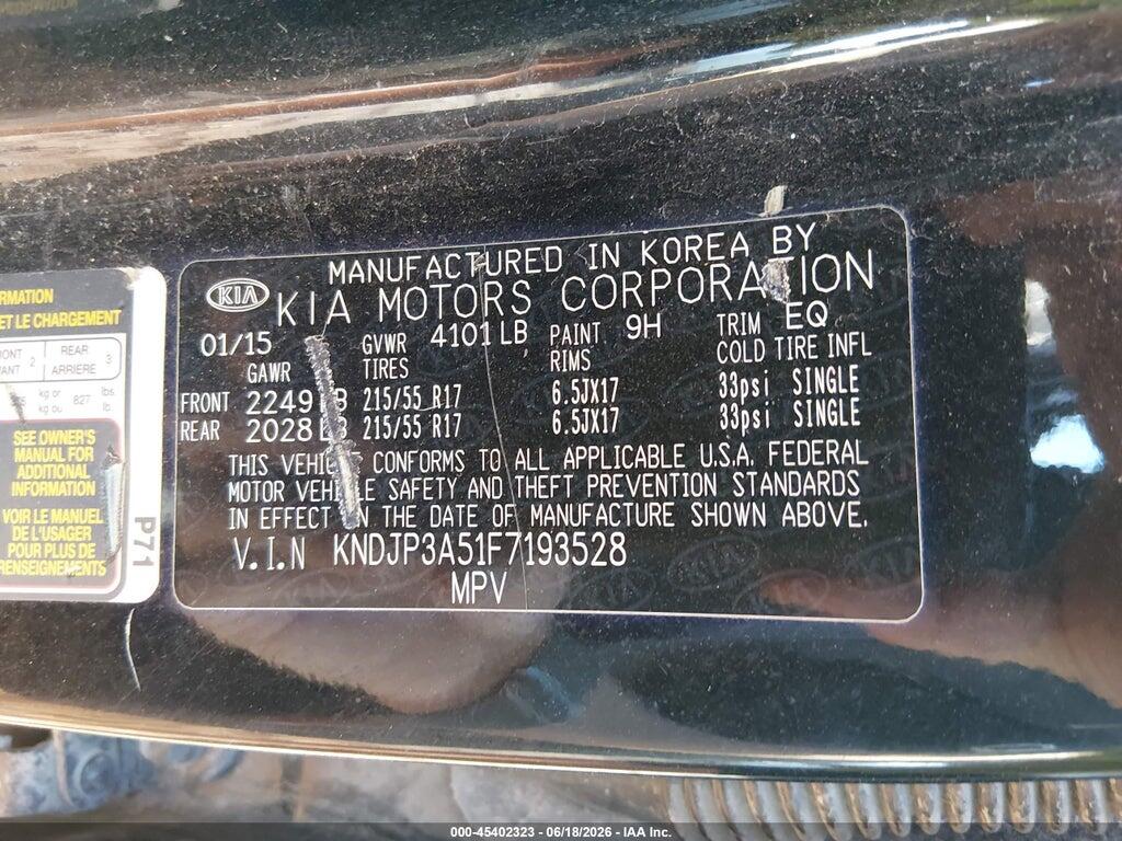 KNDJP3A51F7193528 2015 KIA SOUL photo no. 9