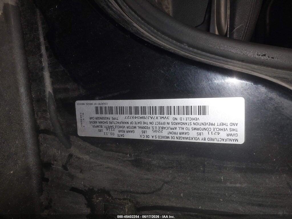 3VWLX7AJ7BM349727 2011 VOLKSWAGEN JETTA photo no. 9