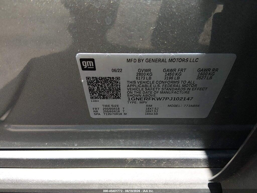 1GNERFKW7PJ102147 2023 CHEVROLET TRAVERSE photo no. 9