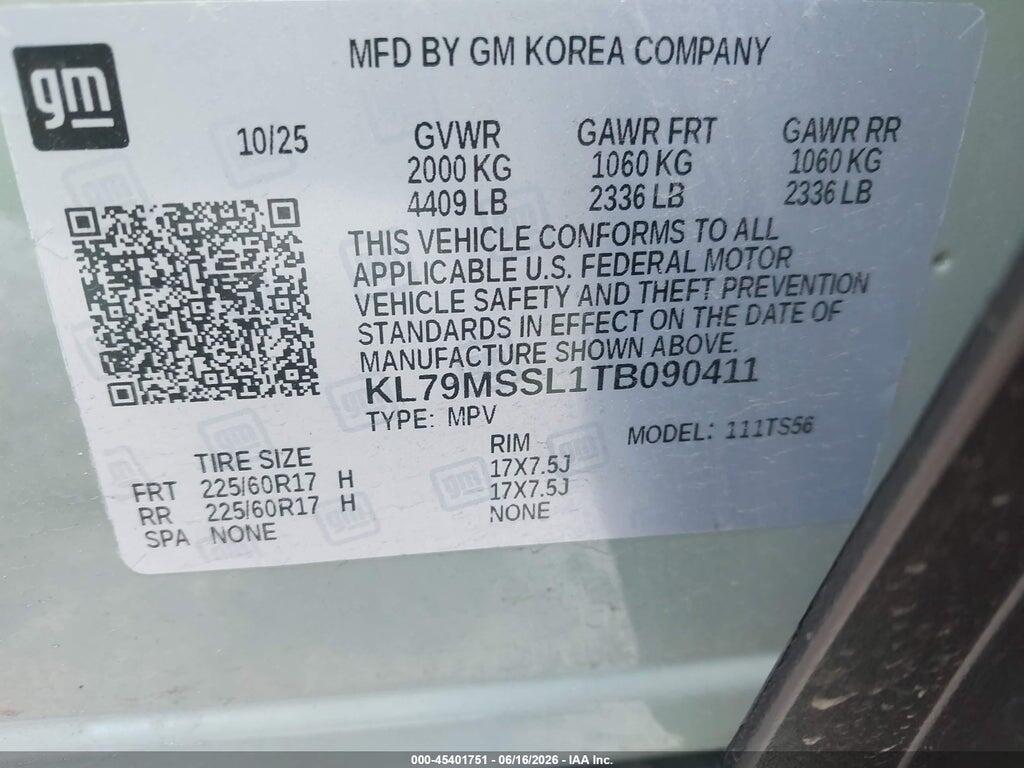 KL79MSSL1TB090411 2026 CHEVROLET TRAILBLAZER photo no. 9