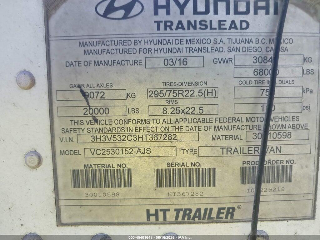 3H3V532C3HT367282 2017 HYUNDAI TRANSLEAD INC UNKNOWN photo no. 9