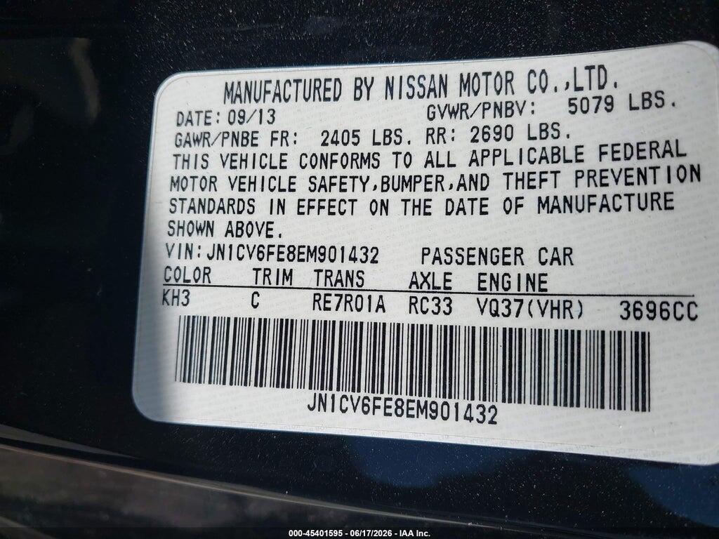 JN1CV6FE8EM901432 2014 INFINITI Q60 photo no. 9