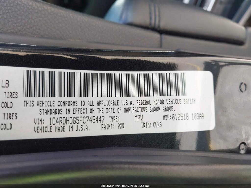 1C4RDHDG5FC745447 2015 DODGE DURANGO photo no. 9