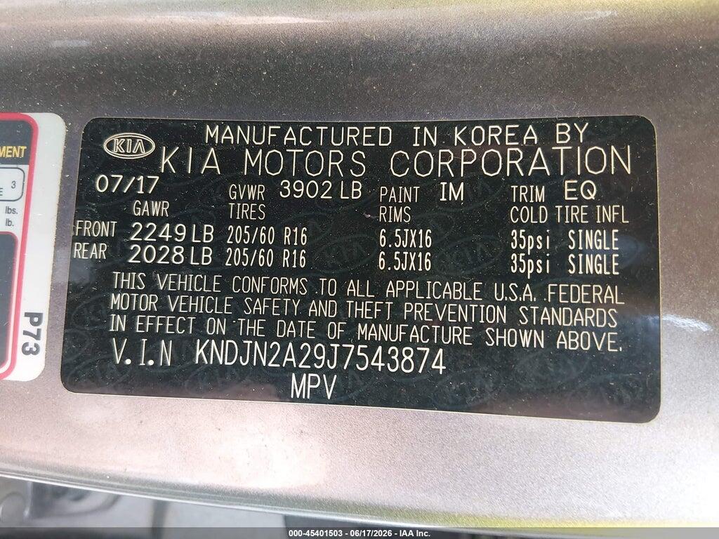 KNDJN2A29J7543874 2018 KIA SOUL photo no. 9