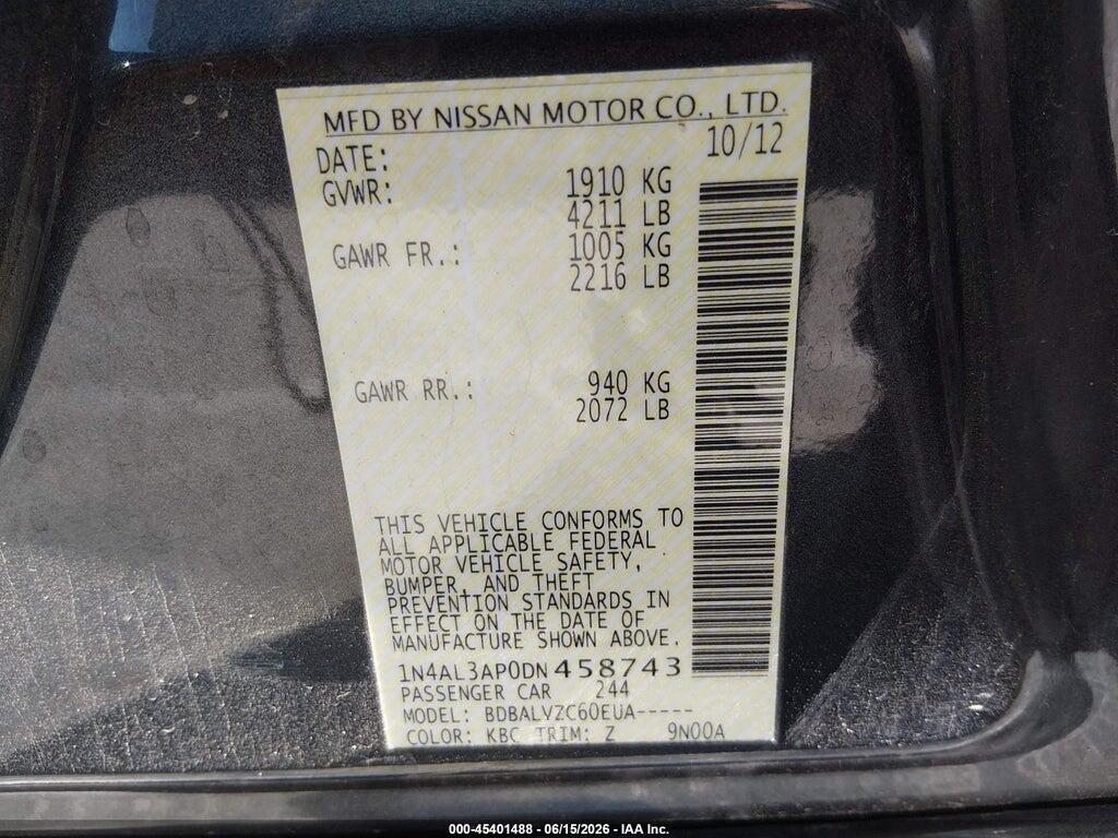 1N4AL3AP0DN458743 2013 NISSAN ALTIMA photo no. 9