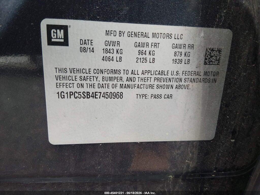 1G1PC5SB4E7450968 2014 CHEVROLET CRUZE photo no. 9