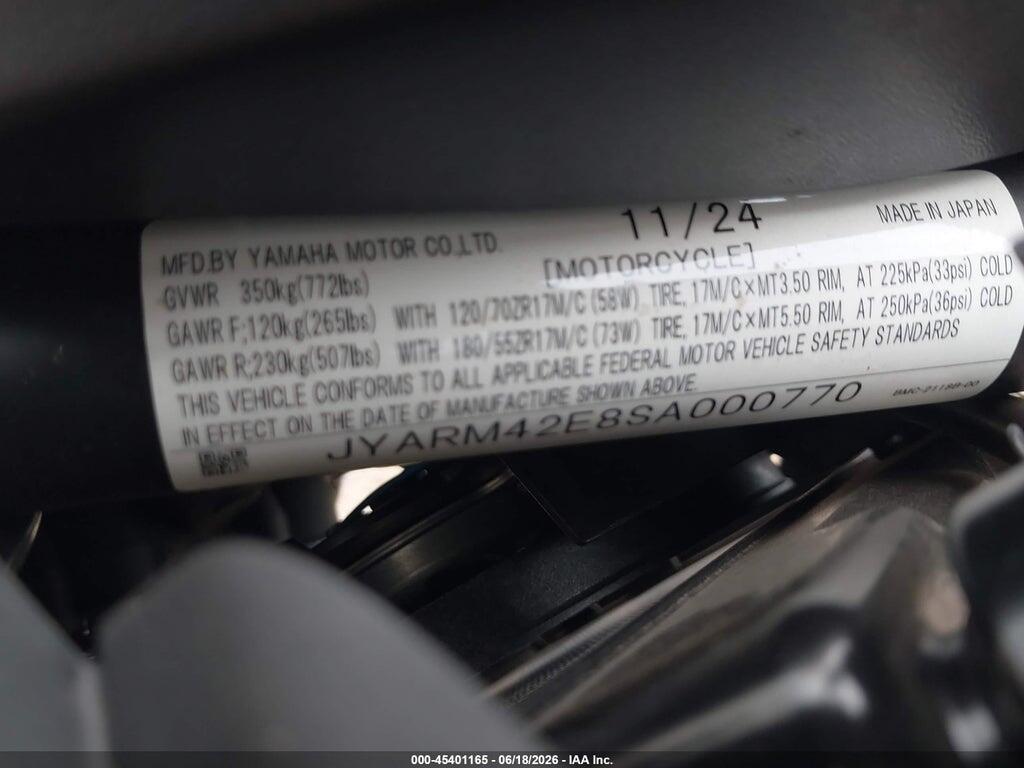 JYARM42E8SA000770 2025 YAMAHA MTM690 photo no. 10