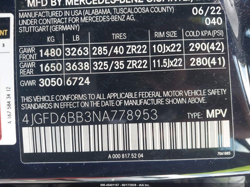 4JGFD6BB3NA778953 2022 MERCEDES-BENZ AMG GLE 53 COUPE photo no. 9