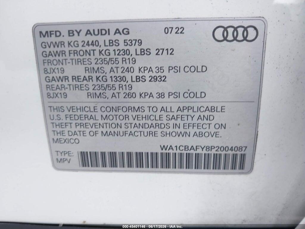 WA1CBAFY8P2004087 2023 AUDI Q5 photo no. 9
