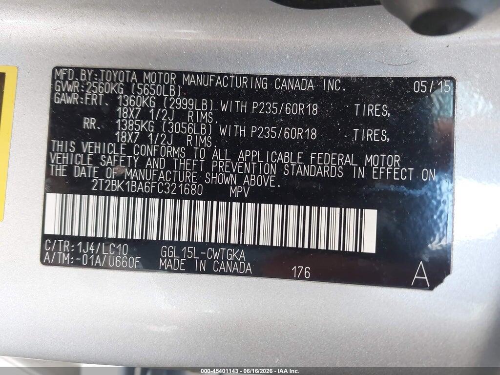 2T2BK1BA6FC321680 2015 LEXUS RX 350 photo no. 9