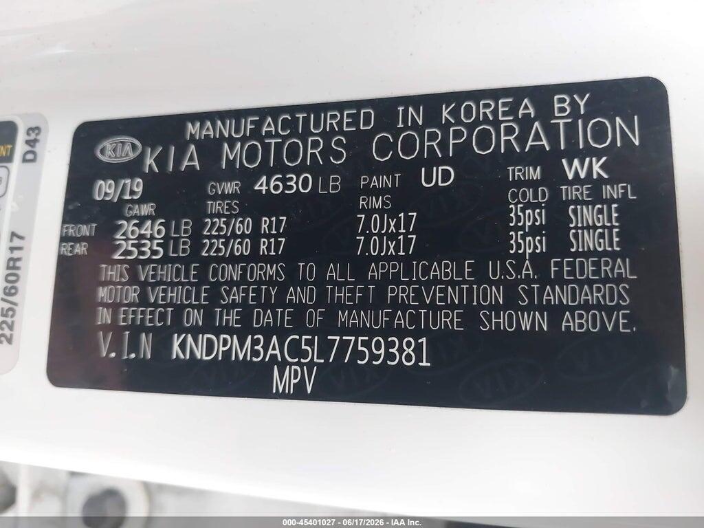 KNDPM3AC5L7759381 2020 KIA SPORTAGE photo no. 9