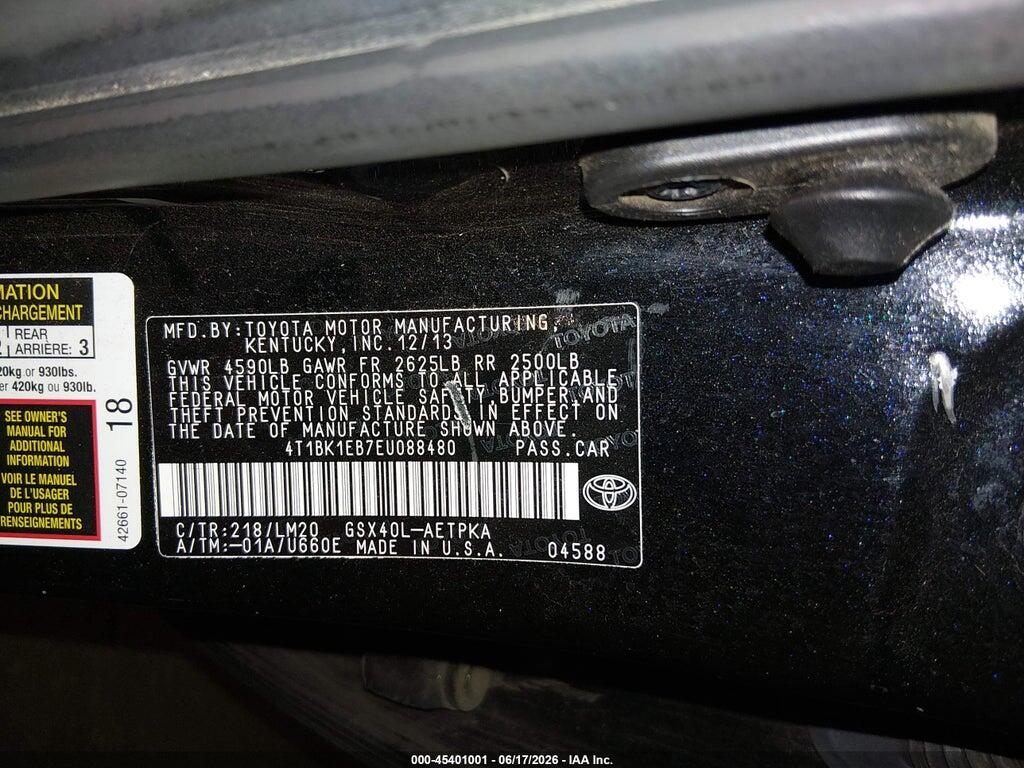 4T1BK1EB7EU088480 2014 TOYOTA AVALON photo no. 9