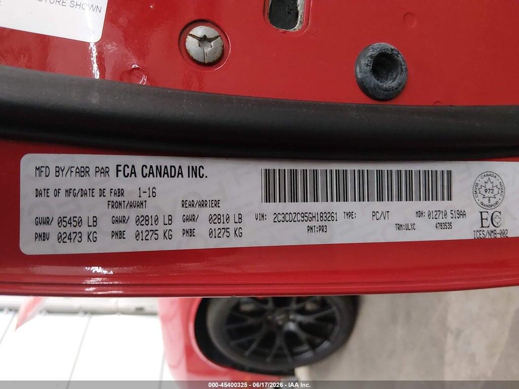 2C3CDZC95GH183261 2016 DODGE CHALLENGER photo no. 9