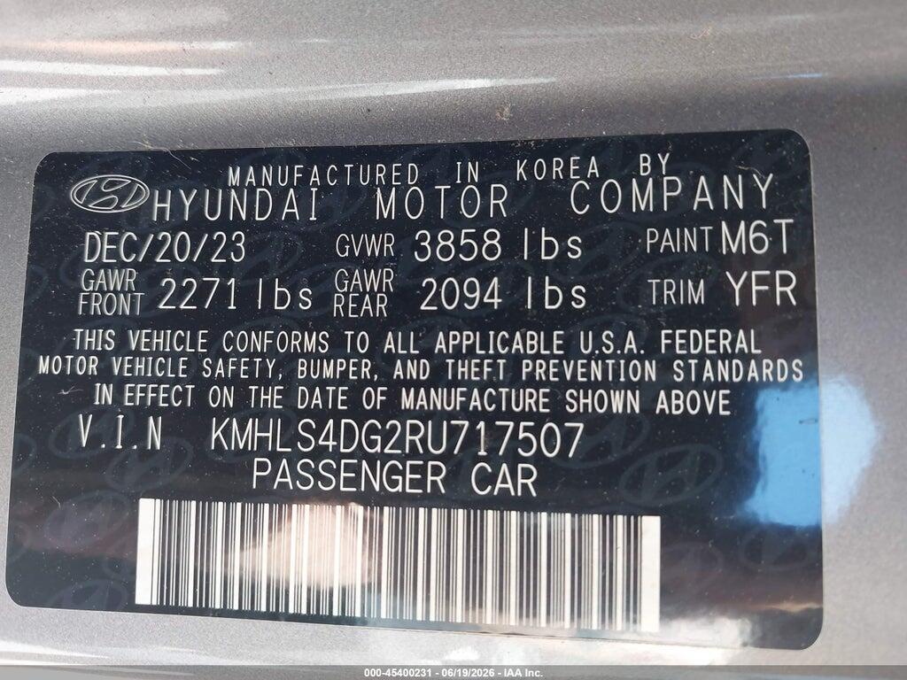 KMHLS4DG2RU717507 2024 HYUNDAI ELANTRA photo no. 9