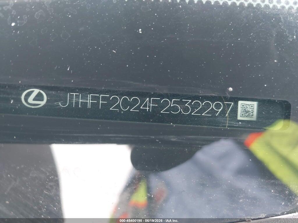 JTHFF2C24F2532297 2015 LEXUS IS 250C photo no. 9