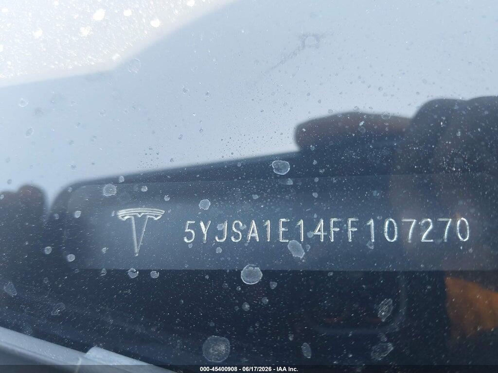5YJSA1E14FF107270 2015 TESLA MODEL S photo no. 9