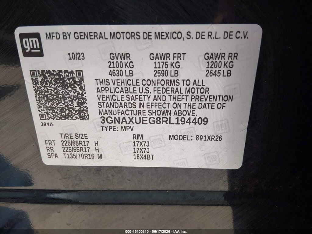 3GNAXUEG8RL194409 2024 CHEVROLET EQUINOX photo no. 9