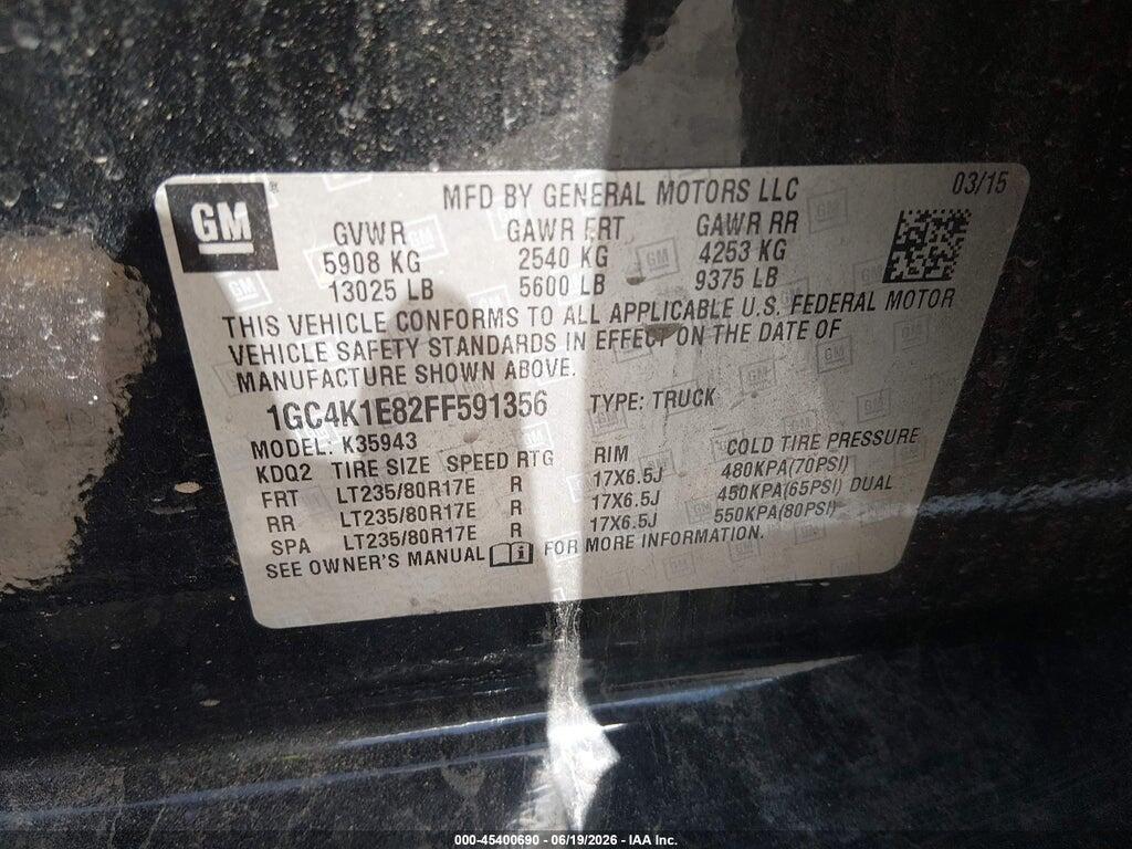 1GC4K1E82FF591356 2015 CHEVROLET SILVERADO 3500HD photo no. 9