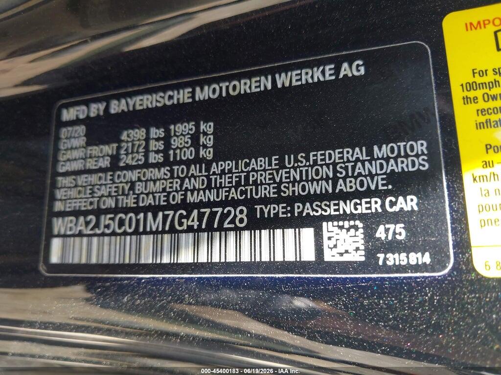 WBA2J5C01M7G47728 2021 BMW M240I photo no. 9