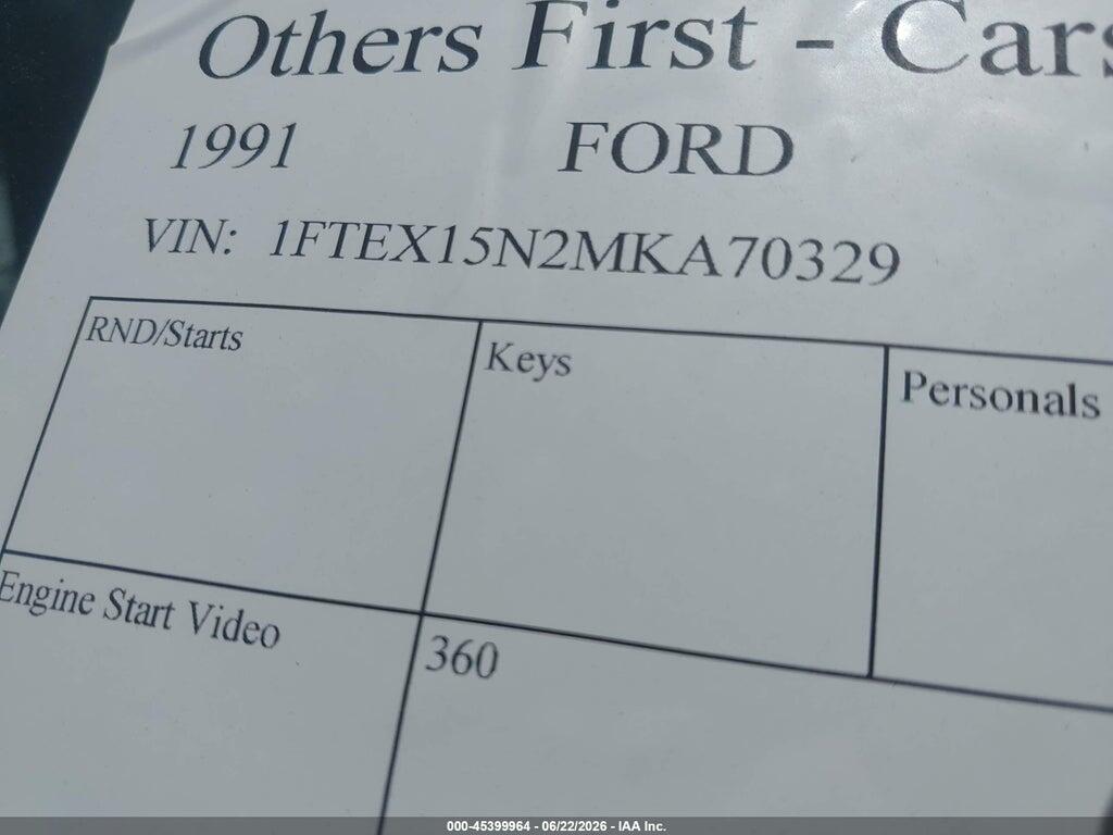 1FTEX15N2MKA70329 1991 FORD F150 photo no. 9
