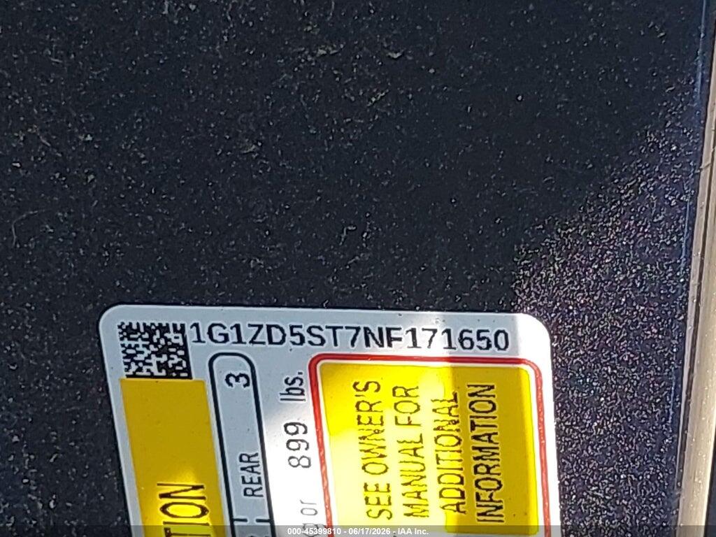 1G1ZD5ST7NF171650 2022 CHEVROLET MALIBU photo no. 9