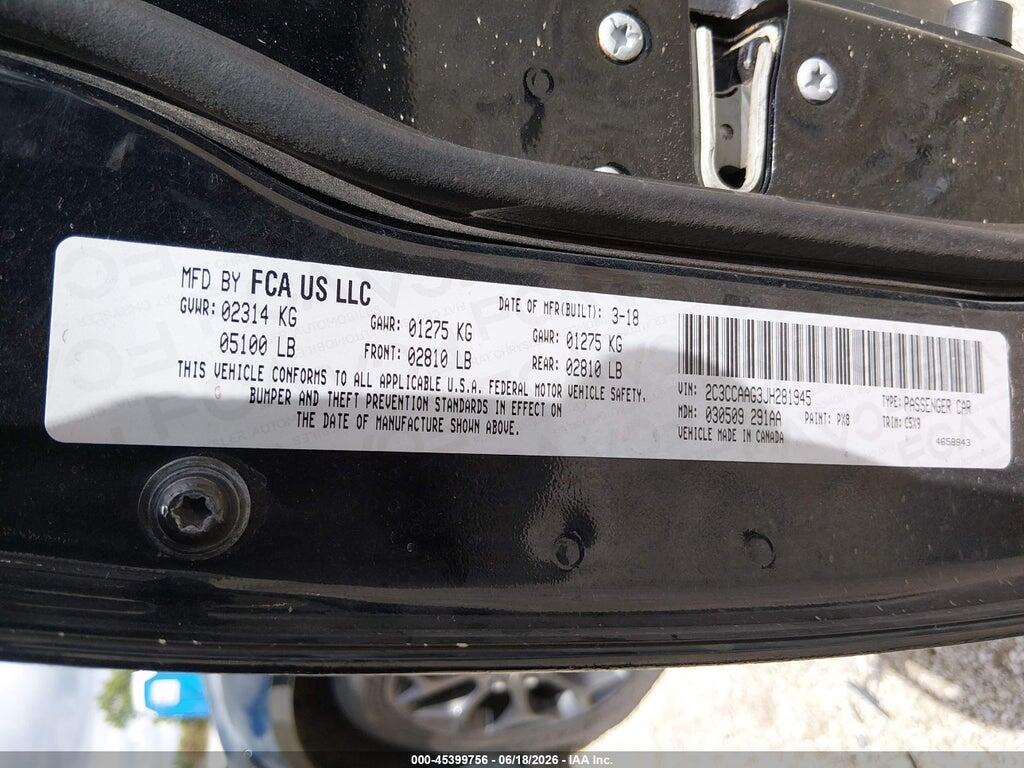 2C3CCAAG3JH281945 2018 CHRYSLER 300 photo no. 9