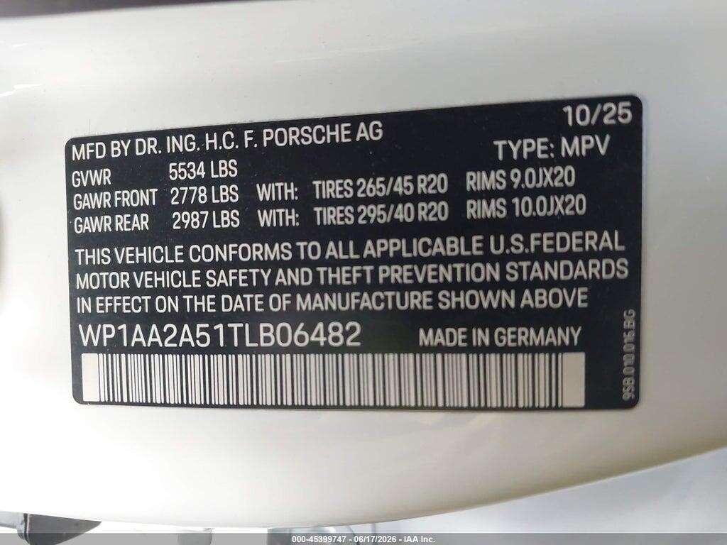 WP1AA2A51TLB06482 2026 PORSCHE MACAN photo no. 9