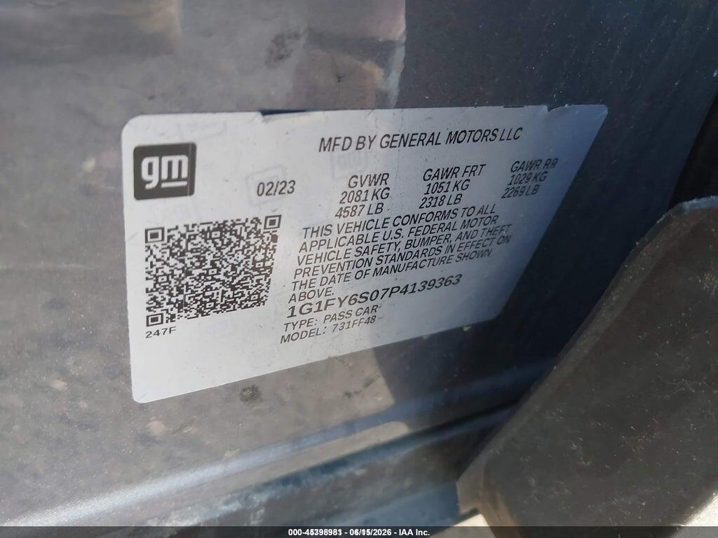 1G1FY6S07P4139363 2023 CHEVROLET BOLT EUV photo no. 9