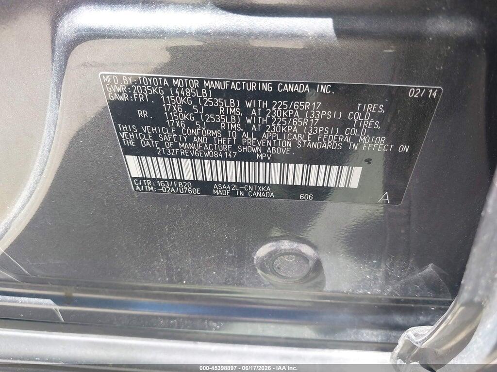 2T3ZFREV6EW084147 2014 TOYOTA RAV4 photo no. 9