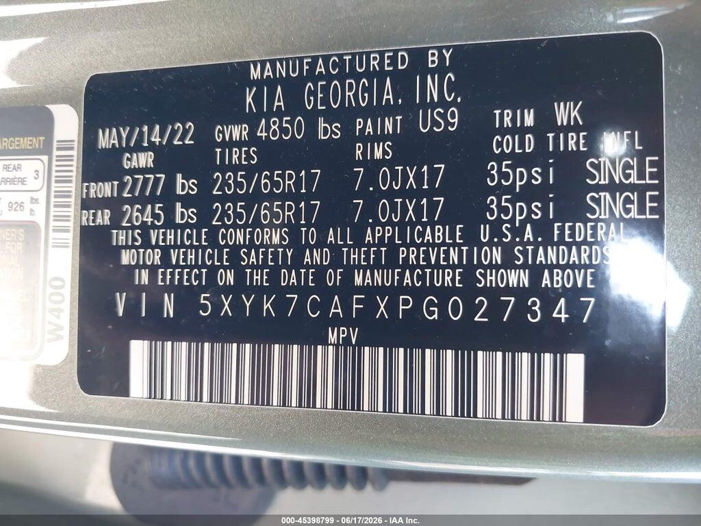 5XYK7CAFXPG027347 2023 KIA SPORTAGE photo no. 9