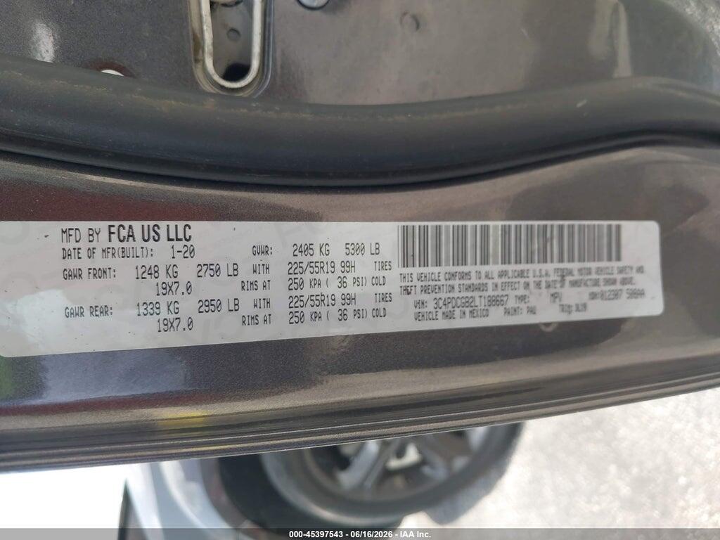 3C4PDCGB2LT188667 2020 DODGE JOURNEY photo no. 9