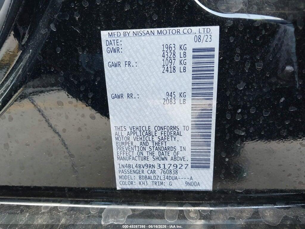 1N4BL4BV9RN317927 2024 NISSAN ALTIMA photo no. 9