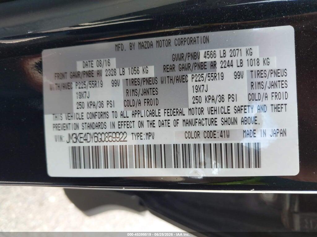 JM3KE4DY6G0859922 2016 MAZDA CX-5 photo no. 9