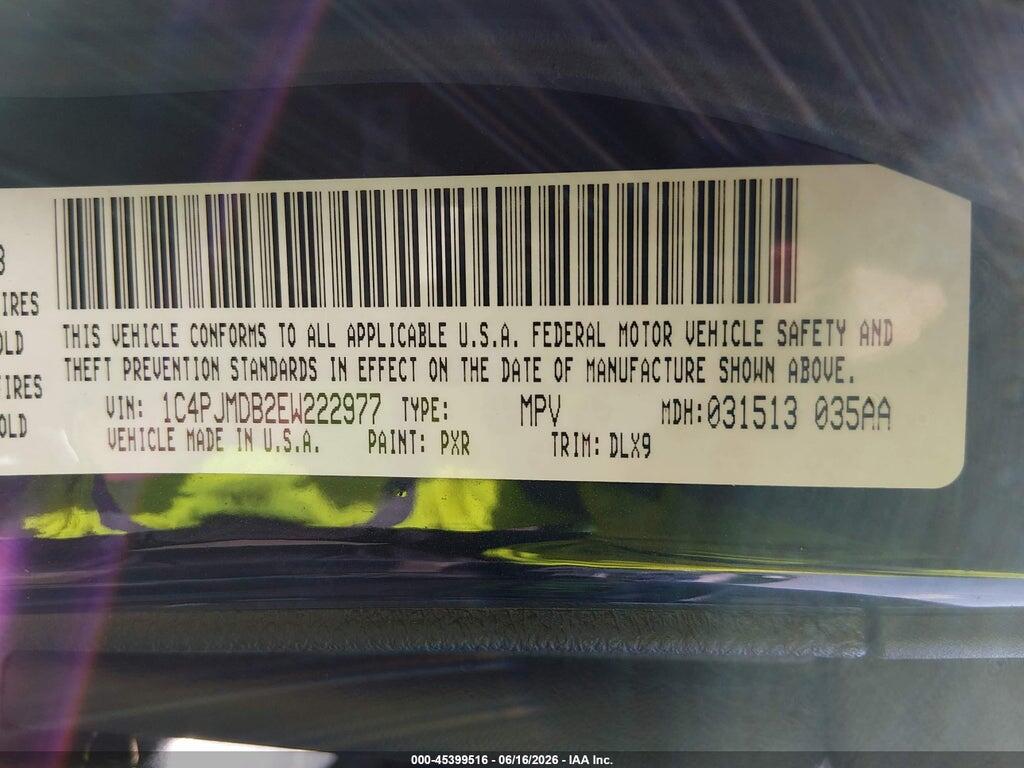 1C4PJMDB2EW222977 2014 JEEP CHEROKEE photo no. 9