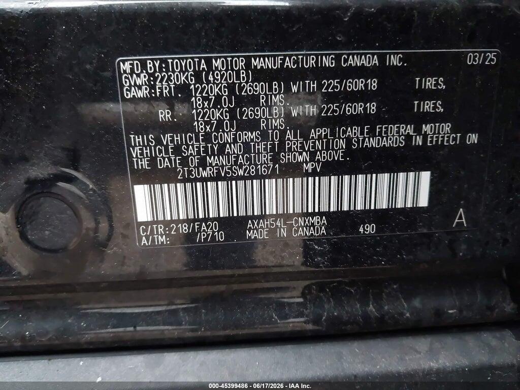 2T3UWRFV5SW281671 2025 TOYOTA RAV4 HYBRID photo no. 9