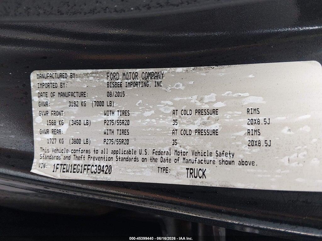 1FTEW1EG1FFC39420 2015 FORD F-150 photo no. 9